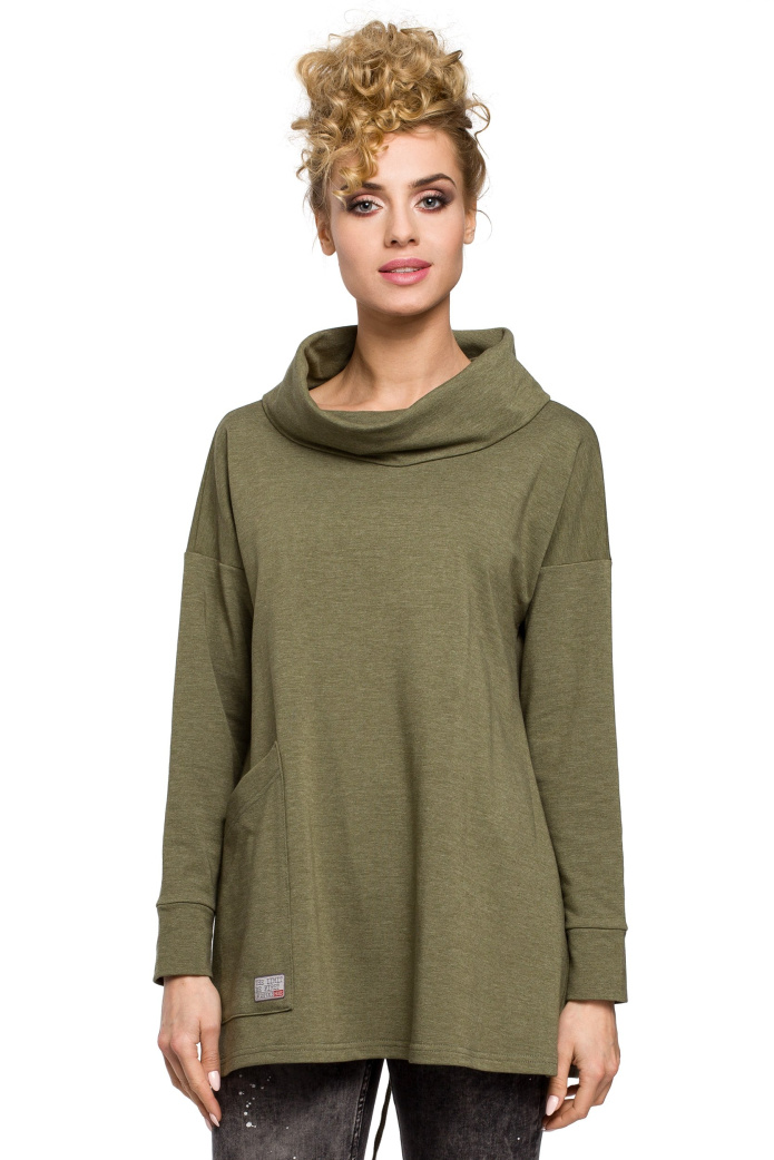 Bluza damska - oversize - khaki